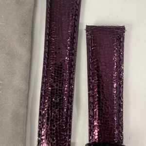 Michele metallic purple watch band